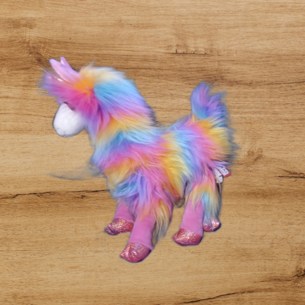 douglas plush llama toy bright colors lollipop